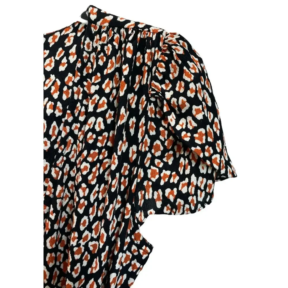 Free People Jess Wrap Dress Floral Midi Surplice Boho Small - Picture 4 of 12